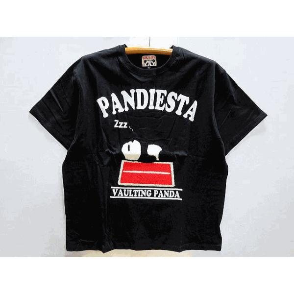 大きいサイズ　PANDIESTA JAPAN　SLEEPINGパンダ刺繍   半袖Tシャツ　パンディエスタ 大きいサイズ PANDIESTA JAPAN SLEEPINGパンダ刺繍 半袖Tシャツ