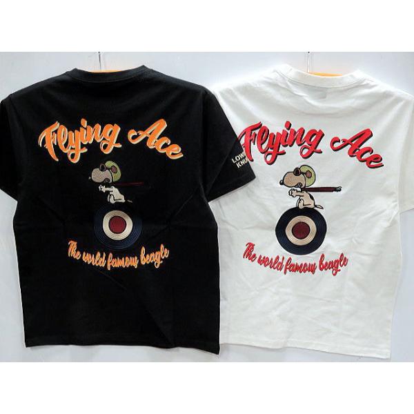 LOWBLOW KNUCKLE X PEANUTS SNOOPY 半袖Tシャツ Flying Ace スヌーピー