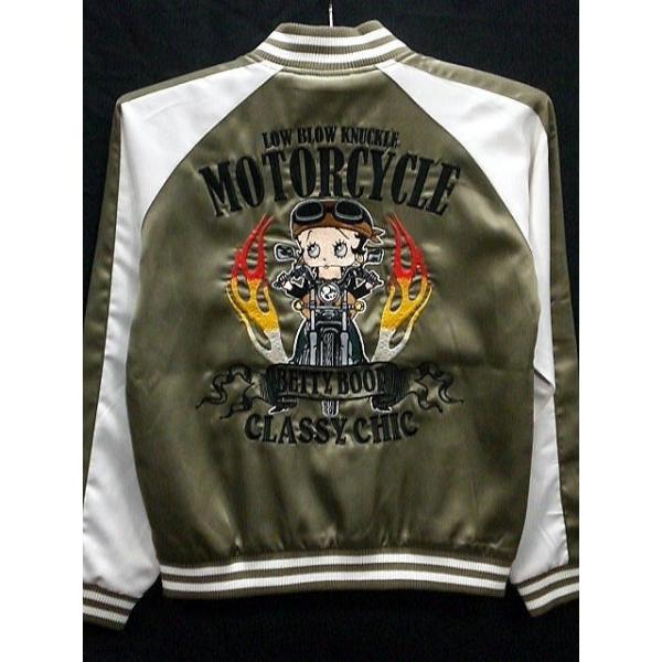 LOWBLOW KNUCKLE X BETTY BOOP M/C RIDE ベティーズバイク スカジャン