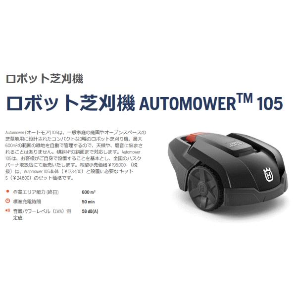 ロボット芝刈機　ハスクバーナ オートモア Automower 105　動作確認済 takahashihonsha_105