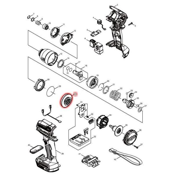 マキタ（makita） 部品 ベアリングボックスコンプリート 143719-9 図番