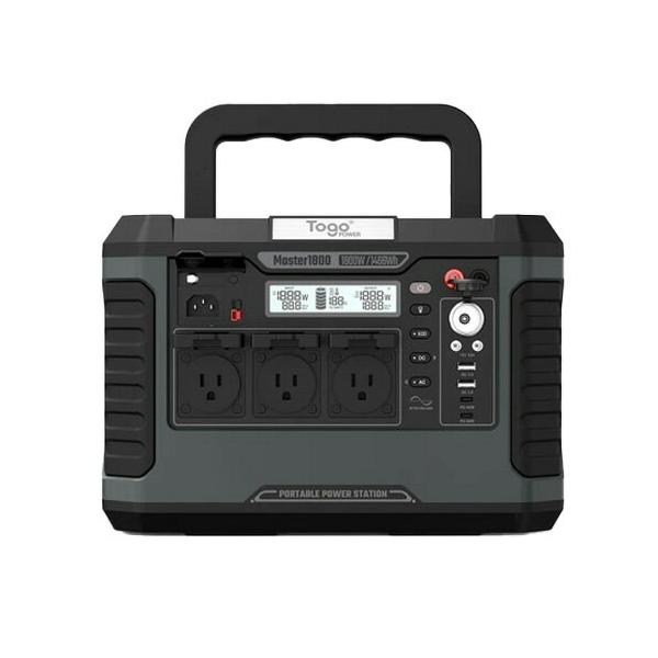 家庭用電気機器をサポートする大容量ポータブル電源です。1800Wの出力で、瞬間最大電力3600Wを実現し、様々な機器に対応します。【商品説明】本製品は、TogoPowerのMASTER1800ポータブル電源で、1466Whの大容量を誇ります...