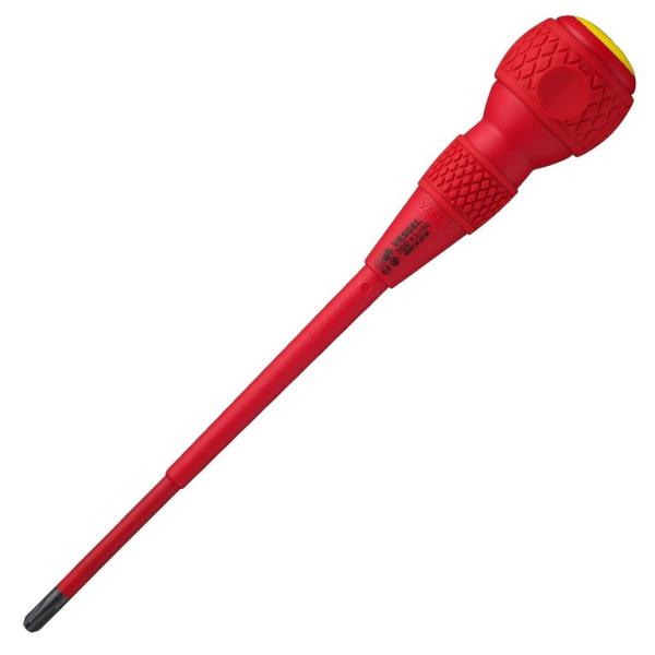 他サイト： ベッセル(VESSEL) ボールグリップ 絶縁ドライバー No.200(+3×150) 4907587007605の商品画像