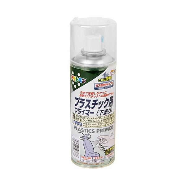 他サイト： アサヒペン プラスチック用プライマー 300ML クリヤ 塗料が密着力を高めるの商品画像