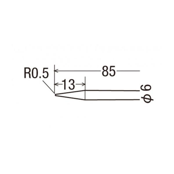 太洋電気産業 goot 替こて先 φ6×85mm 封紙 T-6B