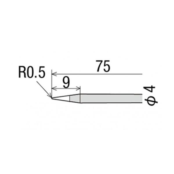 太洋電気産業 goot 替こて先 φ4×75mm 封紙 RB-475B