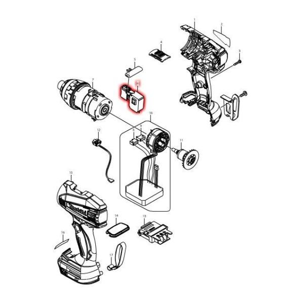 マキタ（makita） 部品 スイッチC3JW-1A 650673-5 図番006 TP141D