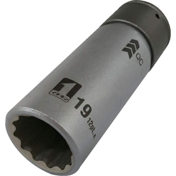 マストツール QCソケット シングル 19mm 12角 19804【IM-4W19-12K】差込角12.7