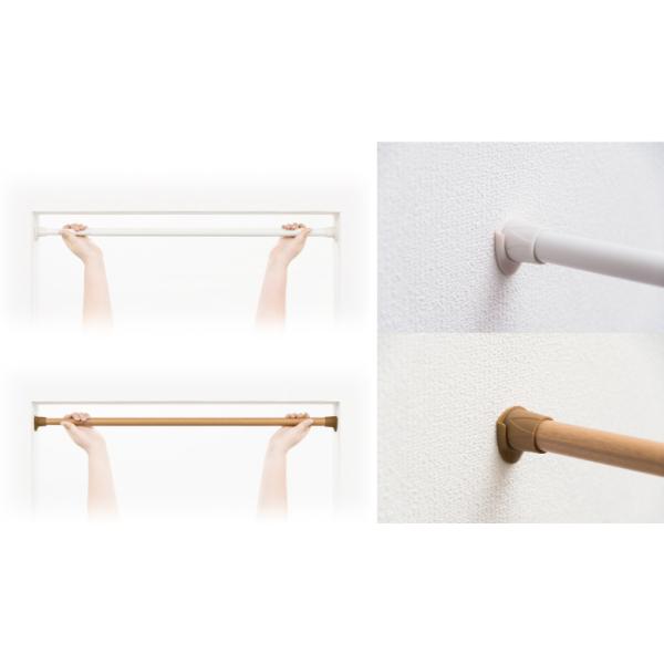 伸縮サイズ:48cm〜72cm耐荷重約15.0kg補助プレート付きで強力に取付できるアルミ製のポール。ワンロック方式を採用しており早くて簡単に取付できます。補助プレート付きでワンロック方式を採用したアルミ製の『強力つっぱりポール』。押入れや...