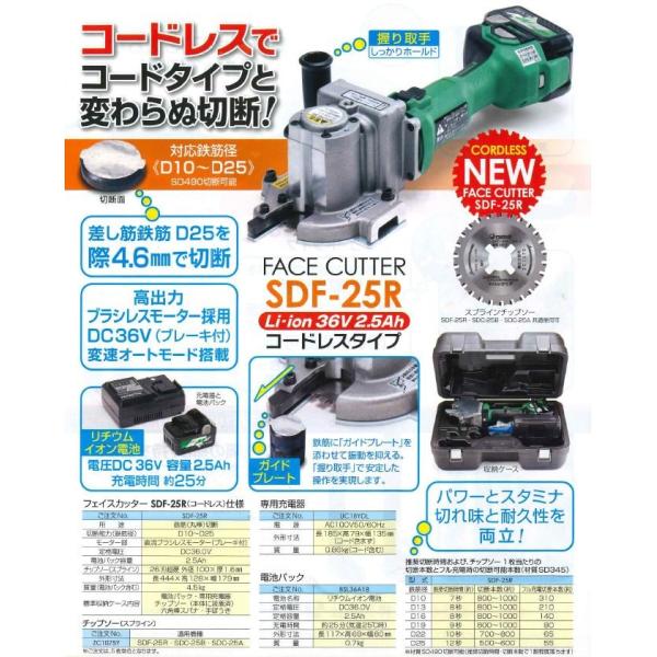 ダイヤ コードレス ツライチカッター フェイスカッター SDF-25R ダイヤ コードレス ツライチカッター フェイスカッター SDF-25R