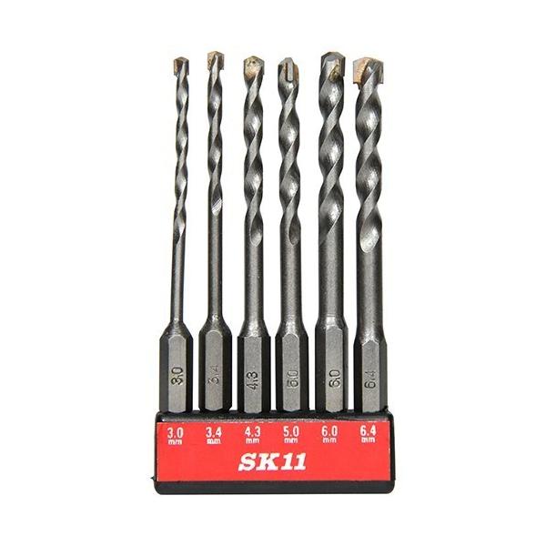SK11(藤原産業) コンクリートドリルセット 6本組セット SICD-1