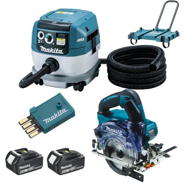 Makita - マキタ　集塵機 マキタ マキタ(makita) 無線連動集塵機+125mm充電式防塵マルノコ