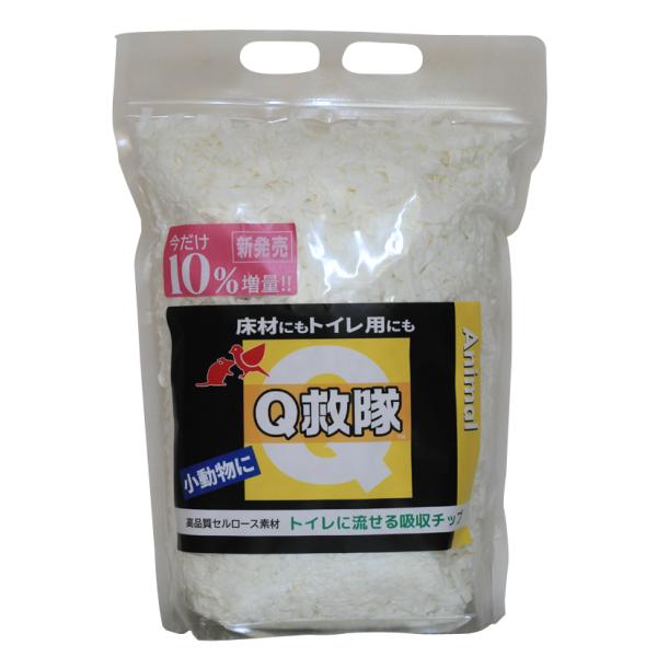 Ｑ救隊 小動物用【低アレルギー紙製 床材やトイレ用 使用後トイレに流せる ウサギ ハムスターなど】