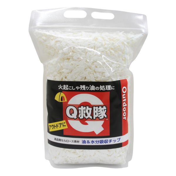 Ｑ救隊 アウトドア用【丸めて簡単火おこし 油や残り汁吸収 家庭で鍋の後片付けに エコ素材】