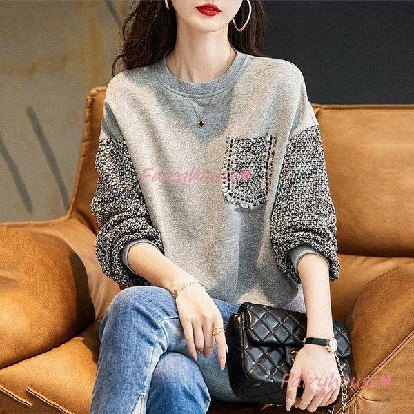 スウェットレディース 40代 秋冬長袖 スエットシャツ トレーナー おしゃれ 韓国風 トップス チェック プルオーバー カジュアルトップス 大人 着痩せ30代50代 Ppap たかともストア 通販 Yahoo ショッピング