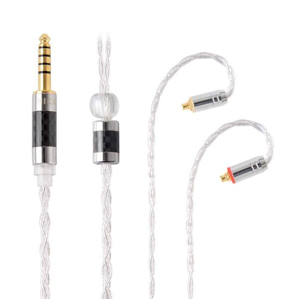 NICEHCK LitzPS 4n 純銀 イヤホンケーブル MMCX 4.4mm 金属製プラグ