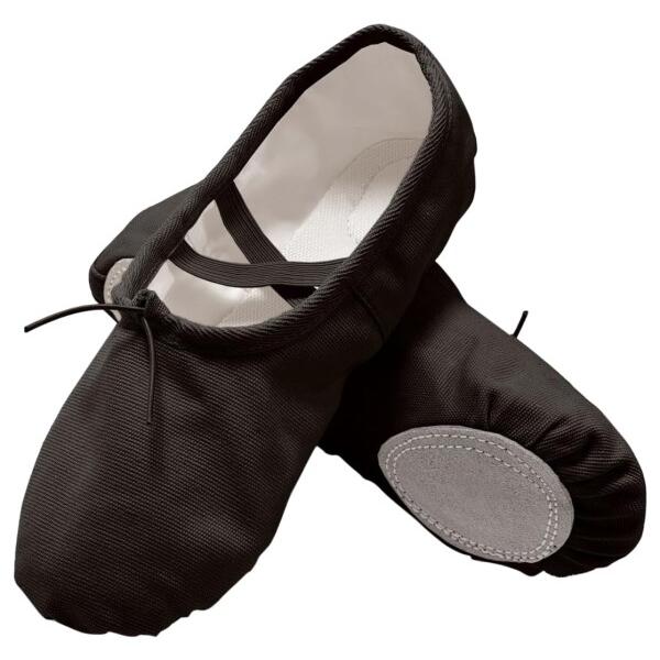 (Joyeux H) バレエシューズ レディース サブリナシューズ キャンパス素材 バレーシューズ 「豊富なサイズバリエーション展開子供から大人まだ対応（サイズ交換可）」 (17.5cm, ブラック)商品コード：66079705374サイズ...