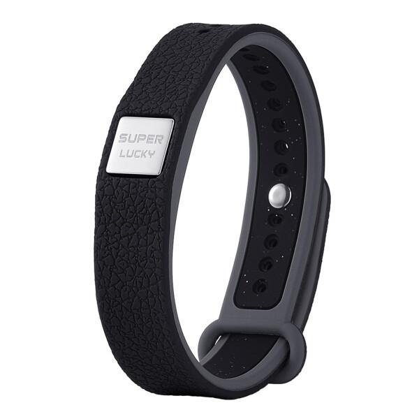(Ｈ ＨＡＲＵＣＯ) マイナスイオンブレスレット 静電気除去 シリコン ブレスレット Super Lucky ライチ レザー サイズ調整 日常 スポーツ 多色 (ブラック-Black)商品コード：66079705587型番：JLB-T02サ...