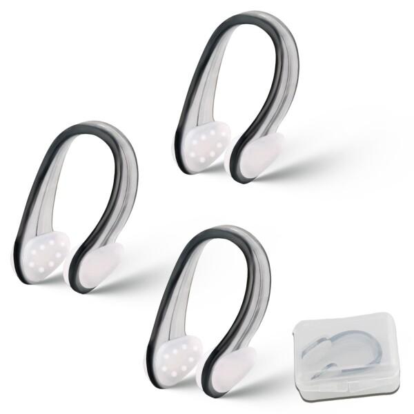 VitalBloom 鼻クリップ水泳用 ノーズクリップ 3個セット スイムグッズ ジム背泳ぎ トレーニング用 子供 大人兼用 小型 軽量 収納ケース付き (ブラック)商品コード：66079740638型番：L1カラー：ブラック【セット内容】...