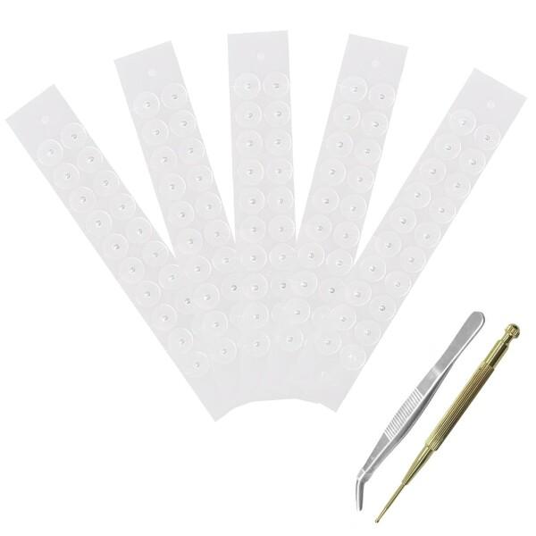 耳つぼジュエリー 100粒 耳ツボシール 粒タイプ 耳つぼシール 耳ツボジュエリー シール 銀粒 透明 クリア 耳ツボシール 付属のピンセットや確認棒商品コード：66079749212サイズ：耳つぼジュエリー（銀粒）カラー：耳つぼジュエリー...