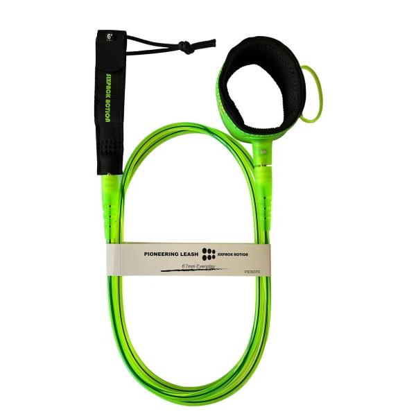 SIXPACK ACTION Pioneering 6f 7mm Pro Surf Leash, サーフボードリーシュ with 360-Degree Integral Molding CUFF Providing Maximum Dura...