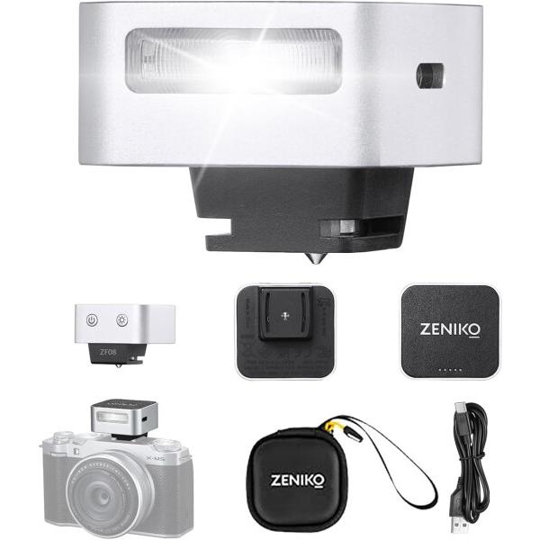 ZF08 カメラフラッシュ - 440 フルパワーフラッシュ/GN16/Type-C 充電