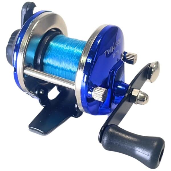 穴釣りにピッタリ ツインフィッシュ 両軸リール ベイトリール 糸付きで