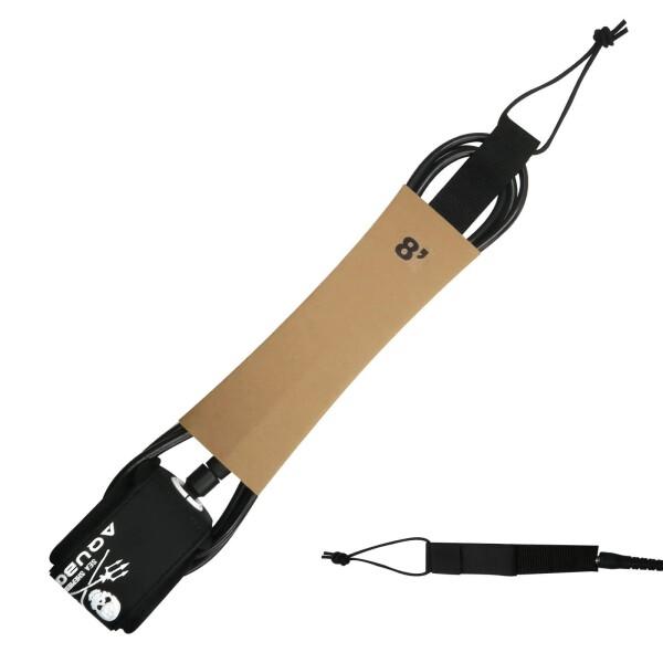 tリーシュコード6/7/8フィート7 mm、プレミアムサーフボードリーシュ、調節可能な太ももアンクルカフサップアンクルリーシュ、パドルボードサーフボードスーパーリーシュレッグロープ (ブラック8インチ)商品コード：66079767591型番...