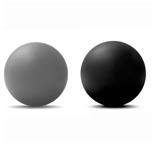 WOVTE マッサージボールラクロスボール 筋肉痛 肩 首 背中 足 体 マッサージ 深部組織 トリガーポイント 筋肉の結び目 ヨガ 筋膜リリース (ブラック/グレー２個セット)商品コード：66079769187型番：AMQ-H-2カラー：...