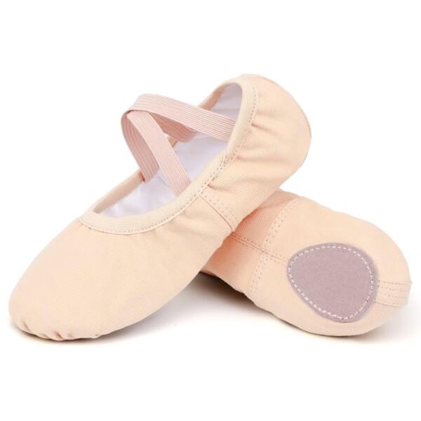 (Linodes) バレエシューズ バレエダンスシューズ ズック製バレエ靴 ダンス練習シューズ キャンバス製 布製 大人&amp;子供用 初心者 練習用 (肌色)24.0CM商品コード：66079769573サイズ：24.0 cmカラー：肌...