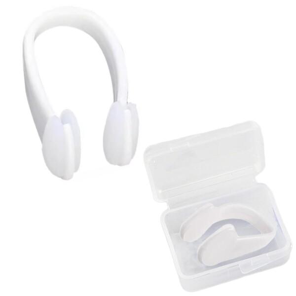 サムコス 防水ノーズクリップ 水泳用 2個セット 鼻栓 スイムグッズ シリコン製 再利用可能 軽量 小型 男女兼用 水泳初心者 水泳活動 ケース付き (ホワイト)商品コード：66079779411型番：I-1カラー：ホワイト?【パッケージ内...