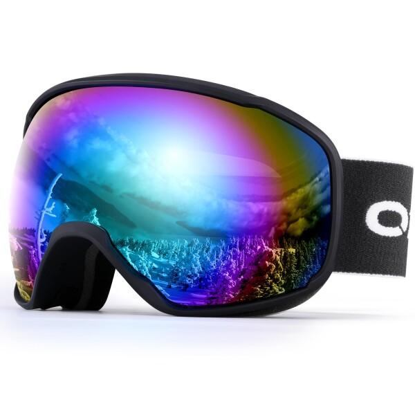 Odoland) スノーゴーグル 2層球面レンズ 曇り止め OTGメガネ対応