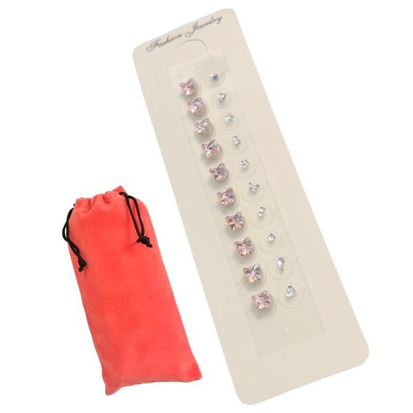 耳つぼジュエリー シール 耳ツボジュエリー 可愛い 2025新型 耳つぼシール 可愛い 耳ツボシール 耳飾り パール 透明 クリア ファッション 20粒 耳ツボ説明図 収納袋付き (ピンクダイヤモンド蝶K9)商品コード：6607979112...