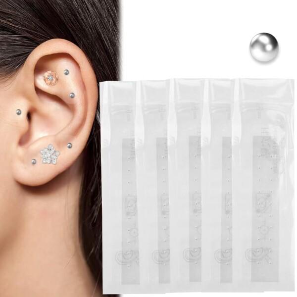 耳つぼジュエリー 100粒セット 耳つぼシール 耳ツボジュエリーシール パーツ 軽量 防水 おしゃれ 健康ケア 美容 ダイエット サポート (銀)商品コード：66079791223型番：ET-Y1カラー：銀セット内容充実】100粒の耳つぼシ...