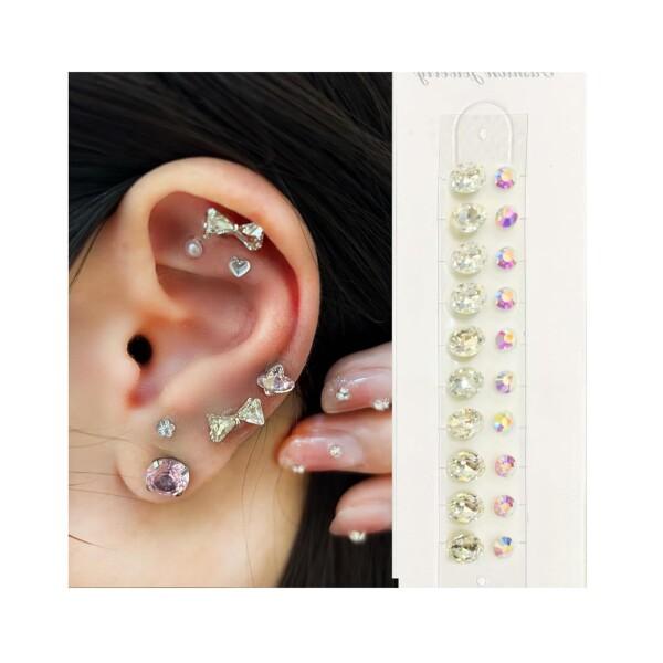 ポクミル 耳ツボジュエリー 20粒 耳つぼジュエリー 安全な素材 ファッション キラキラ 耳つぼシール だんじょけんよう 耳ツボシール しつない アウトドア スポーツ耳つぼジュエリー (01-20 粒)商品コード：66079791259カラ...
