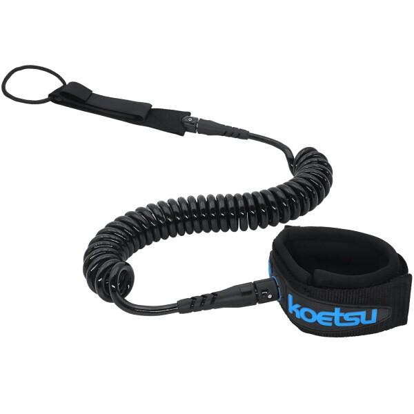 koetsu 10フィートの丈夫なSUPリーシュ | 7mmの折れにくいコア | サーフボードの安全を守る | 絡まりにくい360°回転式 | 持ち運びに便利なキーコンパートメント商品コード：66079919119型番：7mmの足ロープカラ...