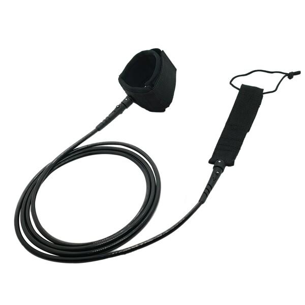 リーシュコード6/7/8/9/10/11/12フィート7 mm、プレミアムサーフボードリーシュ、調節可能な太ももアンクルカフサップアンクルリーシュ、パドルボードサーフボードスーパーリーシュレッグロープ (Black,9ft)商品コード：66...