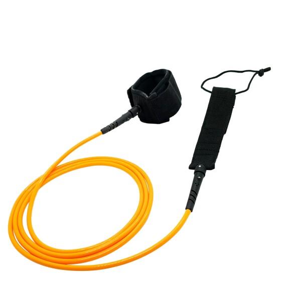 リーシュコード6/7/8/9/10/11/12フィート7 mm、プレミアムサーフボードリーシュ、調節可能な太ももアンクルカフサップアンクルリーシュ、パドルボードサーフボードスーパーリーシュレッグロープ (Dark Yellow,6ft)商品...