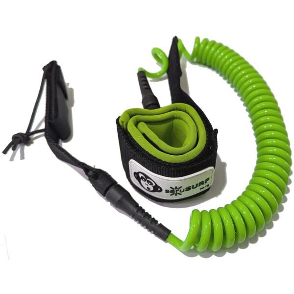コイル リーシュコード inflatable スタンドアップパドルボード ロングボード用 airSUP SUP フォイル 用 305cm 10 foot x 7mm 足首 用 (GREEN)商品コード：66079919156型番：SS-LC...