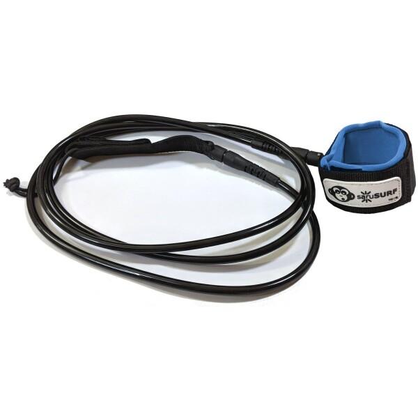 305cm リーシュコード サーフボード ロングボード SUP パドルボード 用 10 foot x 8mm 台風リーシュ saruSURF 膝用 (黒-SkyBlue)商品コード：66079919160カラー：黒-SkyBluesaruS...