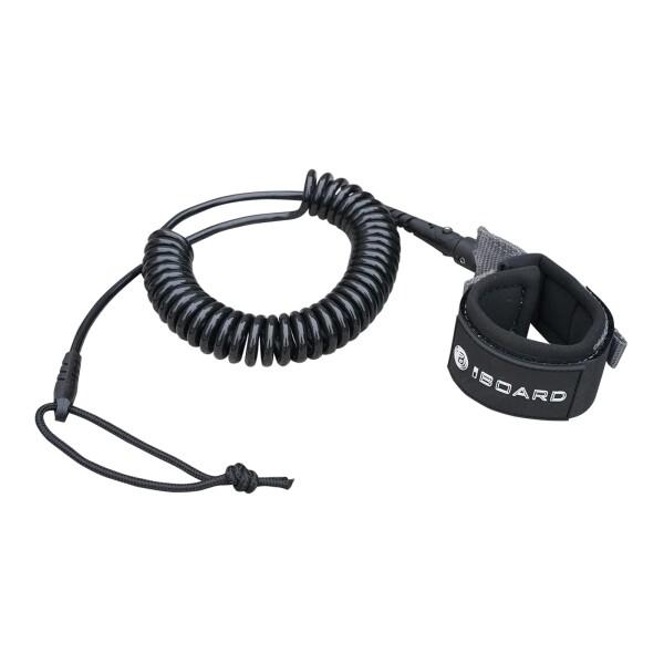 iBOARDパドルボードリーシュ、ロングボード用シングルターンサーフリーシュ、パドルボード、サーフボード5.5mm交換| コイルロープ10フィート| 黒と青商品コード：66079919161サイズ：10FTカラー：ブラック安全:このボードリ...