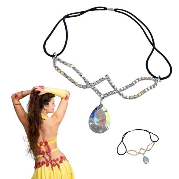 (kinaviola)ベリーダンス 社交ダンス ダンス ダンス小物 アクセサリー ヘッドアクセサリー ヘッドバンド ヘアアクセ オーロラ ストーン ビジュー キラキラ (シルバー)商品コード：66079936666型番：kinaviolaサ...