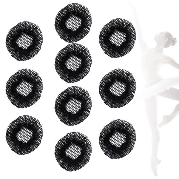 髪束ねネット シニヨンネット バレエ ヘアスタイル 新体操 踊り ダンス 就活 銀行員 職場 大人 子供 (10個入り/5個入り) (ブラック+10個入り)商品コード：66079936799カラー：ブラック+10個入り【セット内容】黒色お団...