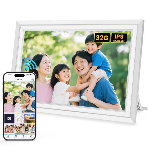 他サイト： FANGOR デジタルフォトフレーム 10.1インチ IPSタッチスクリーン Wi-Fi機能付き 32GBメモリー内蔵 SDカの商品画像