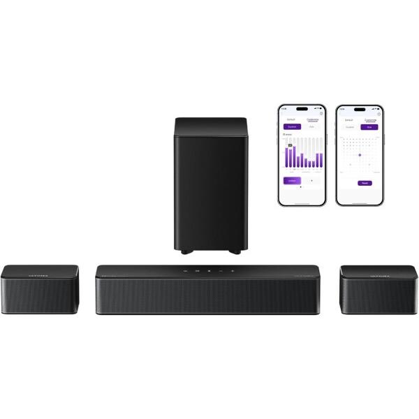 ULTIMEA サウンドバー 5.1ch スピーカー サラウンド 320W 大出力 APP
