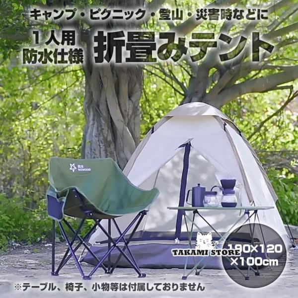1人用 テント 折り畳み 収納袋付き メッシュ ソロキャンプ ピクニック