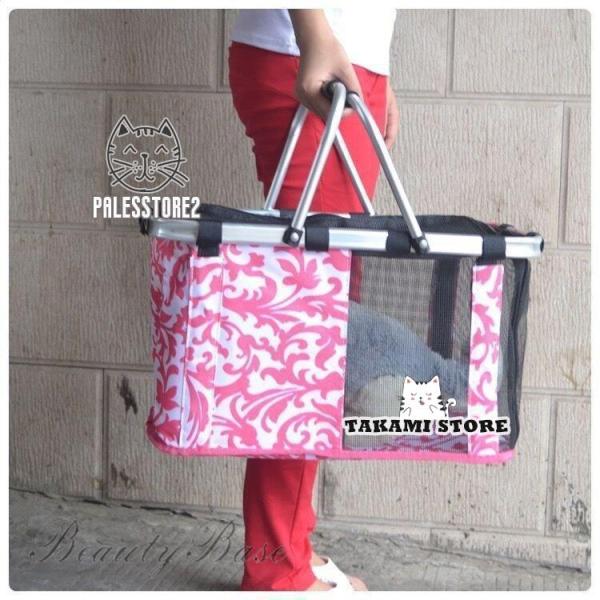 爆買 ペットキャリーバッグ 犬 猫 折りたたみ式 手提げ おしゃれ ペット用 ペットキャリー リュックストリート アウトドア お出かけ 通気性良い[サイズ]：L*25cm*26cm犬猫ちゃんお散歩やお出かけ、旅行や動物病院への移動時に便利に...