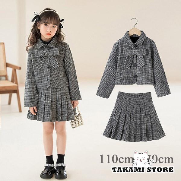 セットアップ 子供服 入学式 女の子 卒園式 キッズ チェック柄