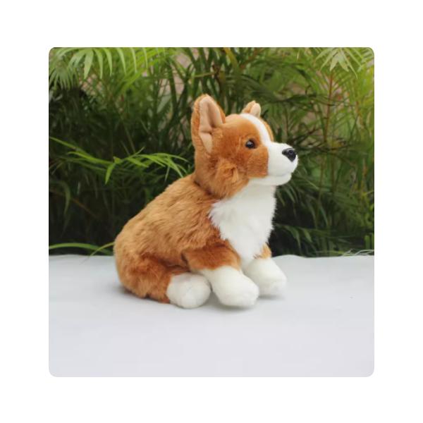 ぬいぐるみ 犬 もふもふ コーギー 茶色 グッズ クッション わん