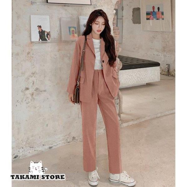 パンツスーツ おしゃれ カジュアル スーツ セットアップ